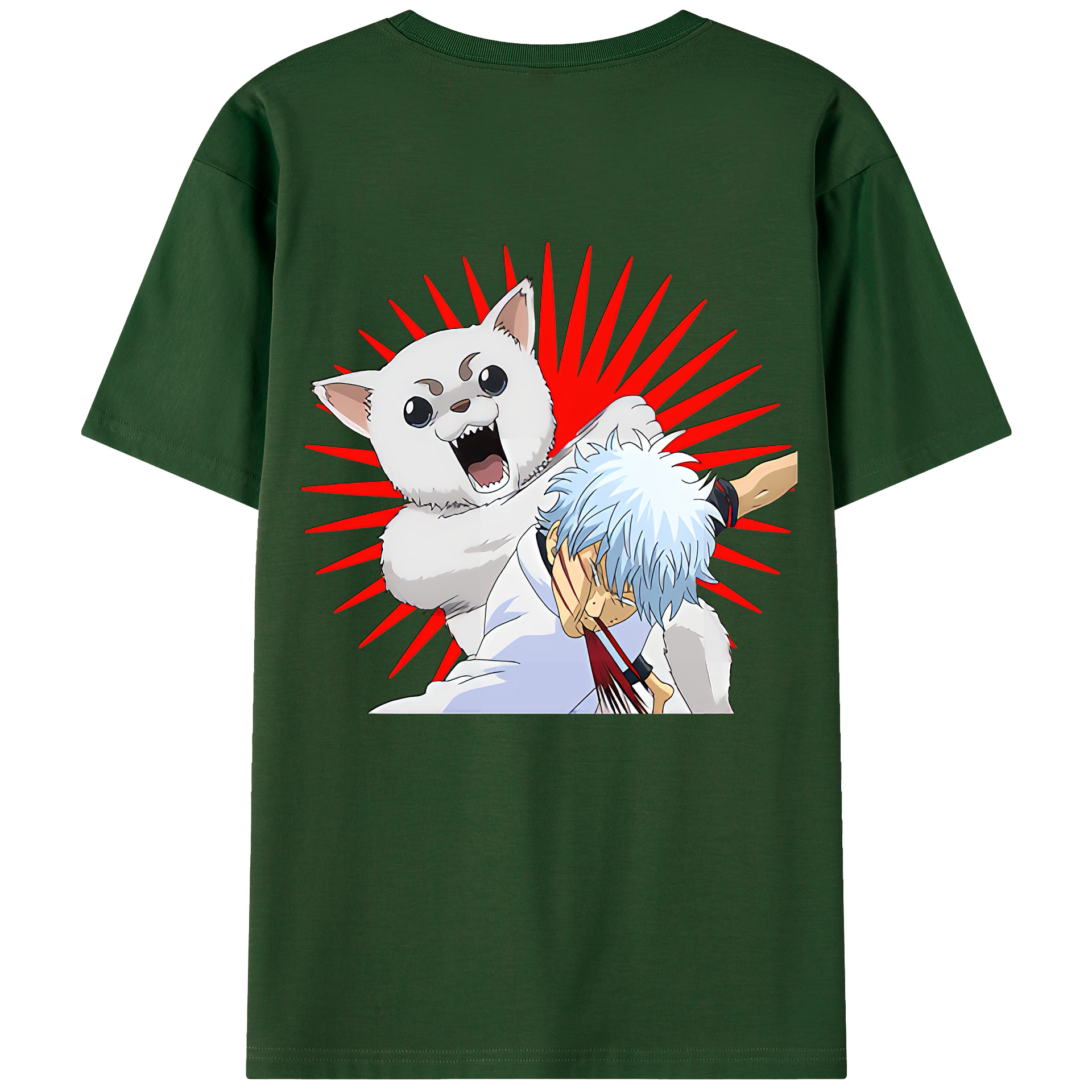 （画像用） ぎんたま 坂田銀時（さかたぎんとき） 神楽 志村新八（しむら しんぱち） GINTAMA Sakata Gintoki Kagura Shimura Shinpachi 綿100％半袖Tシャツ（背面プリント）